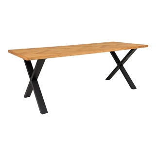 Aarhus spisebord | Plankebord med sildebensmønster | Egetræ